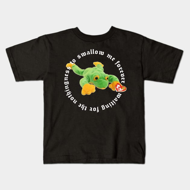 Waiting For The Nothingness / 90s kid nihilism Kids T-Shirt by DankFutura